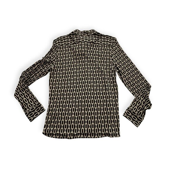 NILI LOTAN Celestine Print Shirt, Small Chain Print, Size L, MRSP $695 - Picture 8 of 16